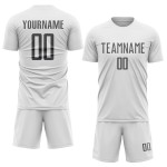 Sublimation Soccer Gray Steel White Jersey Custom Uniform Sublimation Soccer Gray Steel White Jersey Custom Uniform