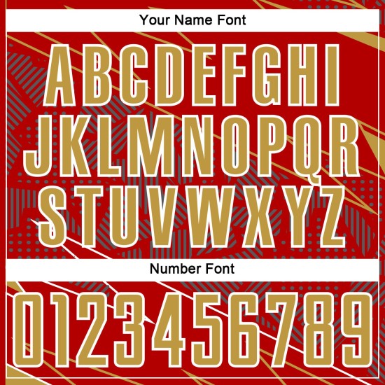 Uniform Old Lines Soccer Custom Red Gold-White Sublimation Jersey Sports