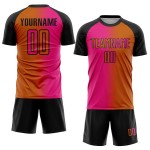 Soccer Texas Jersey Custom Orange Hot Gradient Sublimation Uniform Pink-Black Fashion