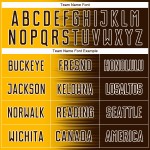 Gradient Sublimation Custom Soccer Jersey Uniform Line Brown Gold-White