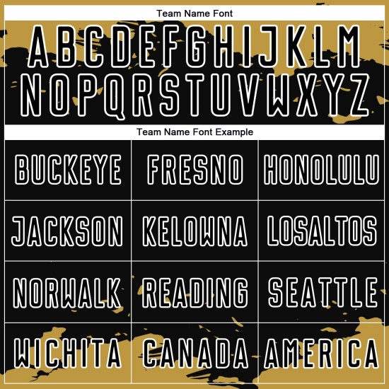 Abstract Art Uniform Custom Gold-White Jersey Black Fragment Soccer Old Sublimation