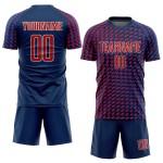 Sublimation Jersey Red-White Navy Soccer Uniform Custom