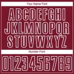 Jersey Shape Custom Soccer Crimson Sublimation Geometric Uniform White