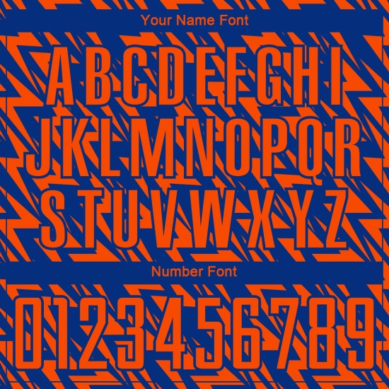 Lightning Sublimation Soccer Jersey Uniform Custom Orange Royal Lightning Sublimation Soccer Jersey Uniform Custom Orange Royal