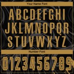 Sublimation Old Black Uniform Custom Jersey Gold Soccer