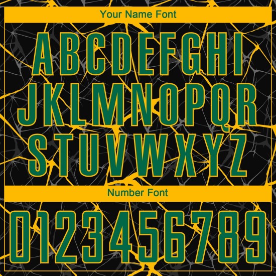 Custom Green-Gold Black Kelly Uniform Sublimation Soccer Jersey