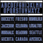 Fashion Soccer Jersey Sublimation Custom Uniform Royal-White Split Black