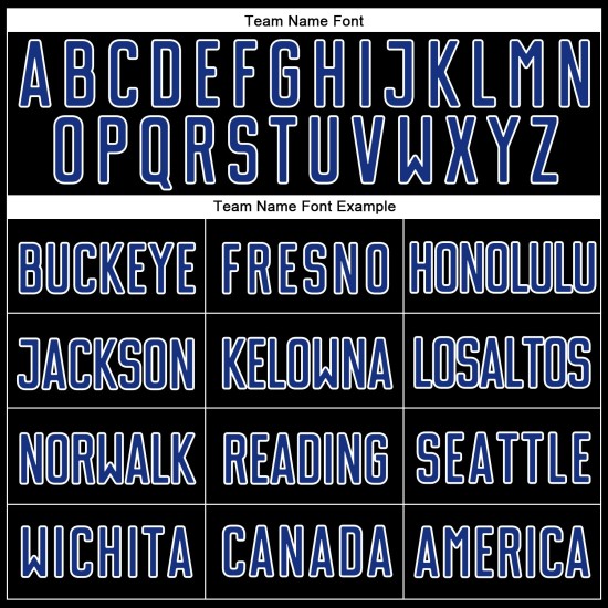 Fashion Soccer Jersey Sublimation Custom Uniform Royal-White Split Black