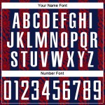 Abstract Shape Sublimation Soccer Uniform Navy White-Red Custom Jersey