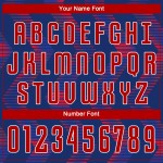 Custom Red-White Sublimation Soccer Jersey Uniform Navy