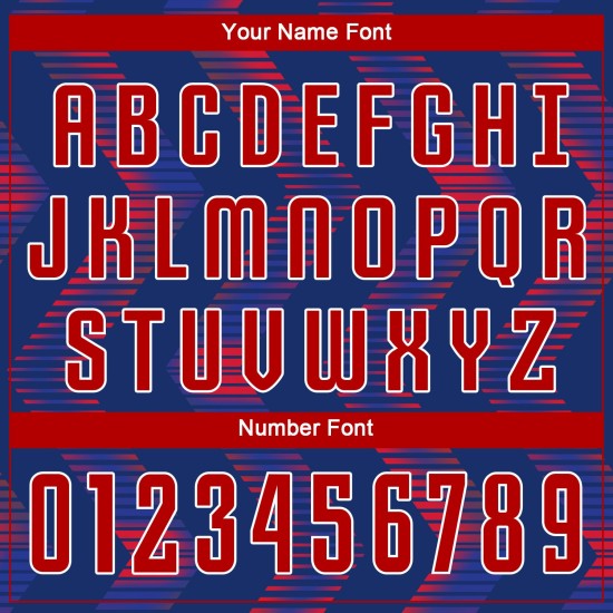 Custom Red-White Sublimation Soccer Jersey Uniform Navy