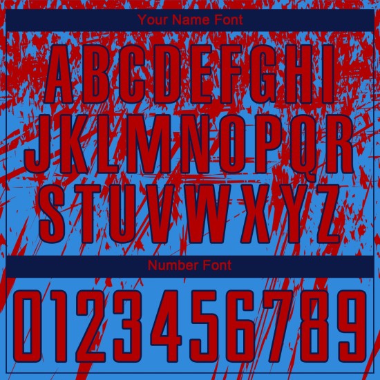 Red-Navy Sublimation Soccer Custom Powder Blue Jersey Uniform