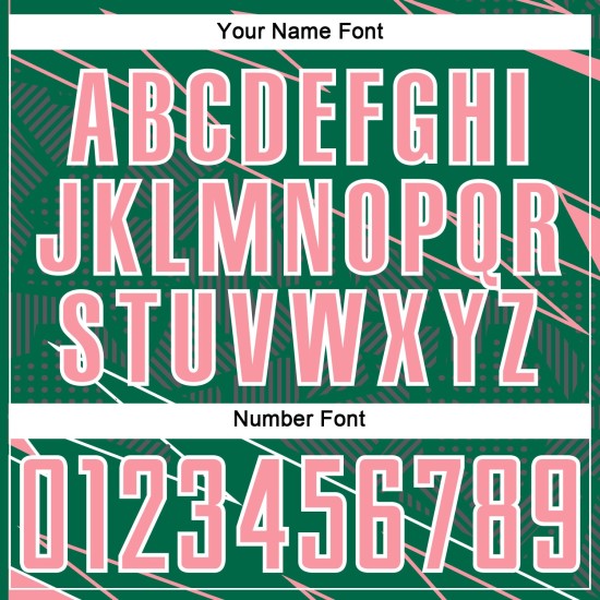 Medium Uniform Sublimation Soccer Jersey Custom Green Sports Pink-White Lines Kelly