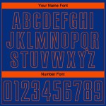 Soccer Uniform Jersey Fashion Sublimation Royal Custom Pinstripe Fade Orange