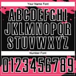 Neon Pink-White Soccer Art Abstract Jersey Uniform Fragment Black Sublimation Custom