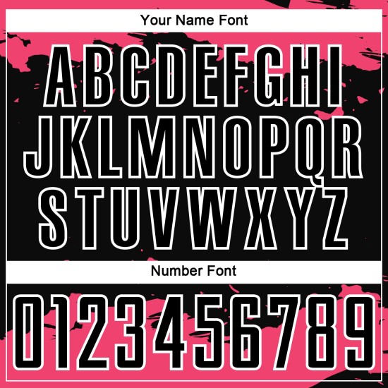 Neon Pink-White Soccer Art Abstract Jersey Uniform Fragment Black Sublimation Custom