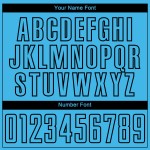 Custom Shape Geometric Blue Black Uniform Soccer Sky Sublimation Jersey