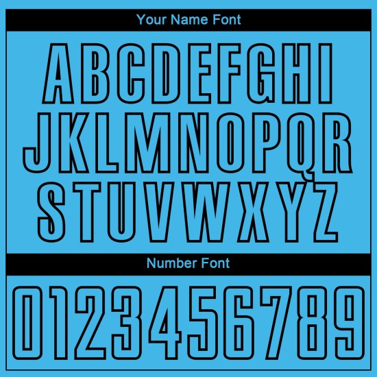 Custom Shape Geometric Blue Black Uniform Soccer Sky Sublimation Jersey