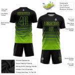 Uniform Jersey Fashion Pinstripe Soccer Green Black Fade Custom Sublimation Neon