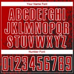 Custom Soccer Red Sublimation Uniform Fragment Jersey Abstract Black-White Art