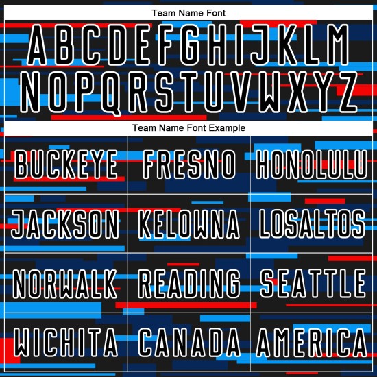 Blue-White Soccer Lines Jersey Sublimation Custom Black Sky Uniform