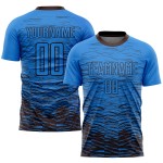 Custom Soccer Brown Blue Uniform Jersey Sublimation Powder
