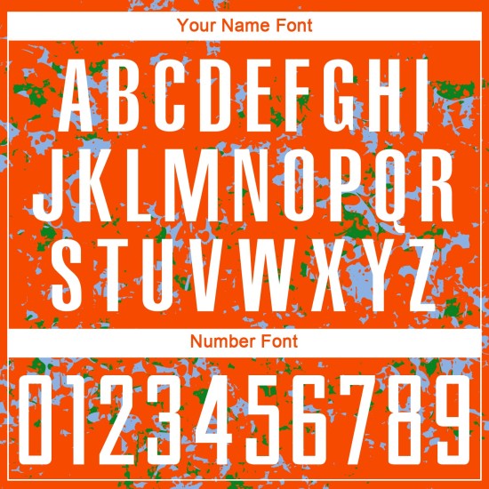 Art Sublimation Green Light Custom Jersey Orange Abstract Soccer Fragment Uniform Blue-Grass