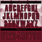 Sublimation Black Uniform Custom Geometric Crimson Jersey Shapes Soccer