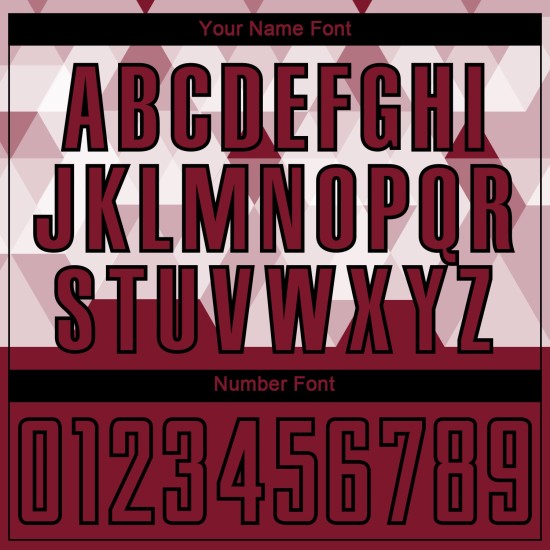 Sublimation Black Uniform Custom Geometric Crimson Jersey Shapes Soccer