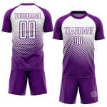 Uniform Abstract Geometric Jersey Custom White Soccer Triangles Purple Sublimation Uniform Abstract Geometric Jersey Custom White Soccer Triangles Purple Sublimation