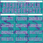 Teal Purple-White Lines Jersey Custom Sublimation Abstract Uniform Soccer