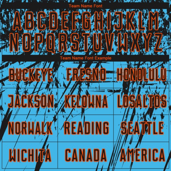 Custom Black-Orange Sublimation Jersey Soccer Uniform Sky Blue