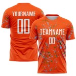 Art Sublimation Green Light Custom Jersey Orange Abstract Soccer Fragment Uniform Blue-Grass