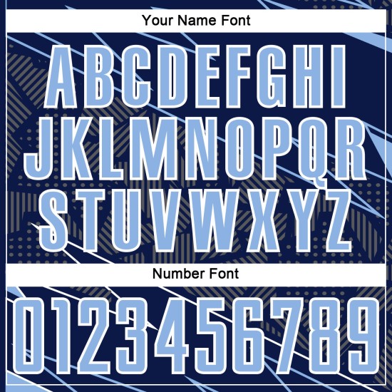 Lines Navy Light Custom Jersey Sports Soccer Uniform Blue-White Sublimation