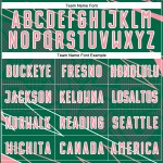 Medium Uniform Sublimation Soccer Jersey Custom Green Sports Pink-White Lines Kelly